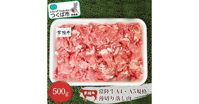 【ふるさと納税】常陸牛A4・A5規格　薄切り落し肉 500g＜離島・沖縄配送不可＞| 茨城県 つくば市 牛肉 常陸牛 肉 ブランド肉 和牛 切り落とし 薄切り すきしゃぶ しゃぶしゃぶ 牛丼 煮物 茨城県産 国産 地産地消 料理 冷凍 人気 おすすめ 1456544