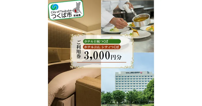 【ふるさと納税】ホテル日航つくば・ホテルJAL シティつくばご利用券 3,000 円分【チケット ステイ 宿泊 ホテル 駅前 旅行 つくば駅】