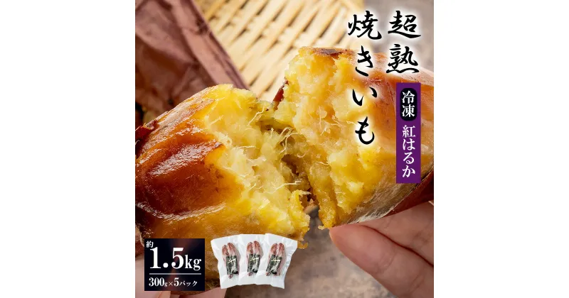 【ふるさと納税】超熟焼きいも ギフトBOX 約1500g(300g×5パック) | 茨城県 つくば市 やきいも 焼芋 紅はるか さつまいも おやつ スイーツ 冷凍