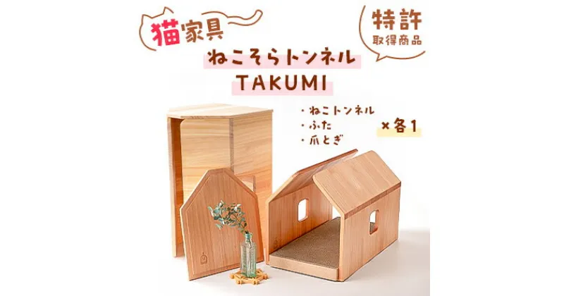 【ふるさと納税】猫家具「ねこそらトンネルTAKUMI」現代の名工作【特許取得商品】【1344802】