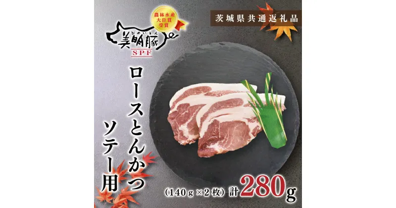 【ふるさと納税】【茨城県共通返礼品】【美明豚】ロースとんかつソテー用280g（140g×2枚）(KCK-13)