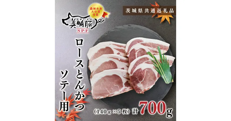 【ふるさと納税】【茨城県共通返礼品】【美明豚】ロースとんかつソテー用700g（140g×5枚）(KCK-14)