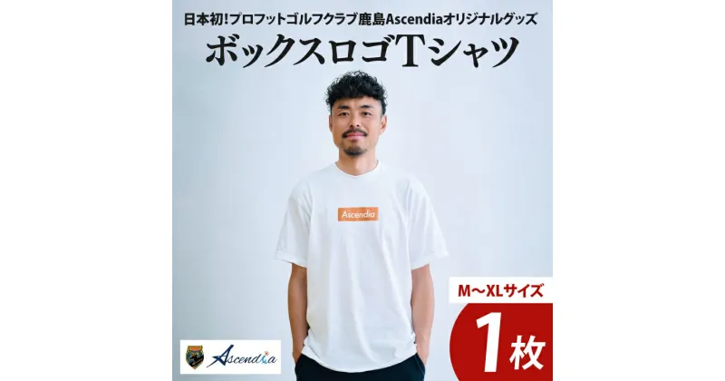 【ふるさと納税】日本初！プロフットゴルフクラブ鹿島Ascendia オリジナルグッズ（ボックスロゴTシャツ）【 スポーツ サッカー ゴルフ ロゴTシャツ グッズ 茨城県 鹿嶋市】（KDB-6）