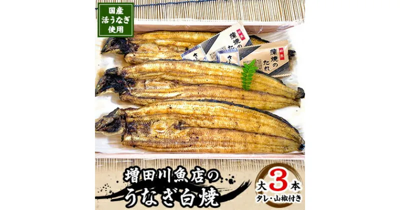 【ふるさと納税】増田川魚店のうなぎ白焼【大3本】【配送不可地域：離島・沖縄県】【1306262】