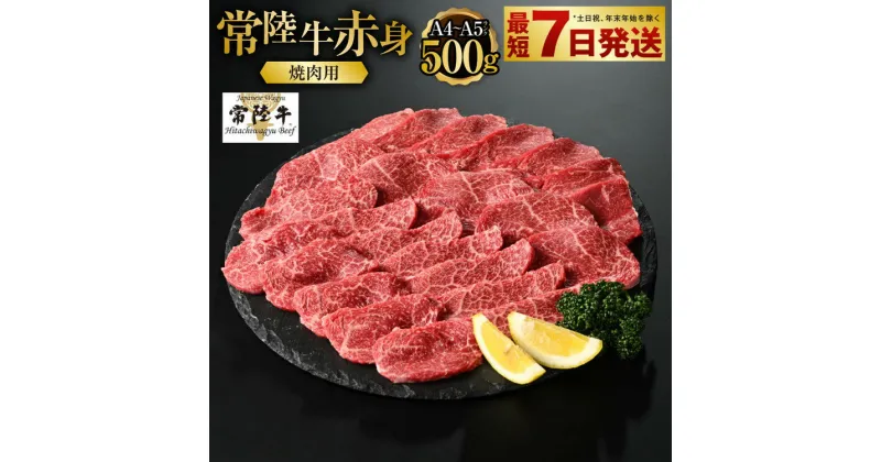 【ふるさと納税】【常陸牛】焼肉用（赤身）500g【お肉・牛肉・焼肉・バーベキュー・焼肉用・赤身】