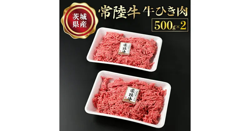 【ふるさと納税】【常陸牛】牛ひき肉 500g×2 合計1kg 藤井商店 常陸牛ひき肉 常陸牛 国産牛 和牛 牛肉 ひき肉 ひきにく 挽肉 挽き肉 牛挽肉 牛挽き肉 2P パック セット 小分け ミンチ ハンバーグ メンチカツ コロッケ 国産 茨城県産 冷凍 送料無料