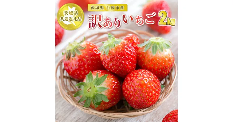 【ふるさと納税】【先行予約】訳ありいちご 2kg【茨城県共通返礼品 石岡市】　※2024年12月上旬～2025年4月下旬頃に順次発送予定