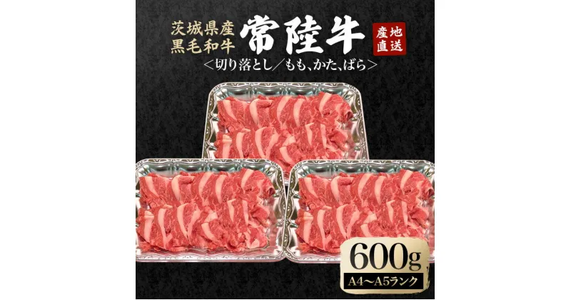 【ふるさと納税】 瑞穂農場で育てた常陸牛切り落としセット 約600g 冷凍配送 牛肉 ブランド牛 A4 A5 A4ランク A5ランク 茨城県 モモ ばら かた 赤身 霜降り 部位ミックス 国産 切り落とし 国産牛 柔らか 牛丼 肉じゃが 冷凍 お取り寄せ 送料無料