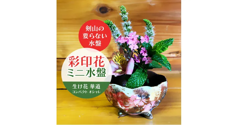 【ふるさと納税】彩印花ミニ水盤 生け花 華道 コンパクト オシャレ 茨城県 送料無料