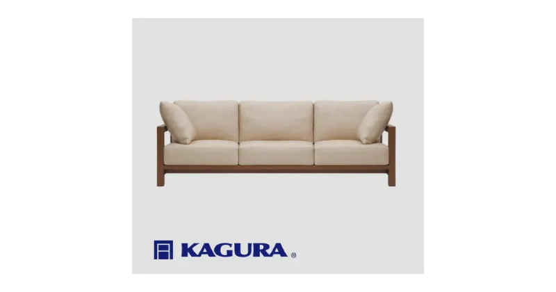 【ふるさと納税】家具蔵 KAGURA 3.5Pソファ ダン ウォールナット材 家具 ソファー 3.5人掛け sofa リビングソファー 木材 無垢材 職人 手作業 天然木 高級木材 無添加 安全 ジャパニーズモダン 高級家具 熟練 無着色 おしゃれ 天然木無垢材 温もり シンプル 洗練 送料無料