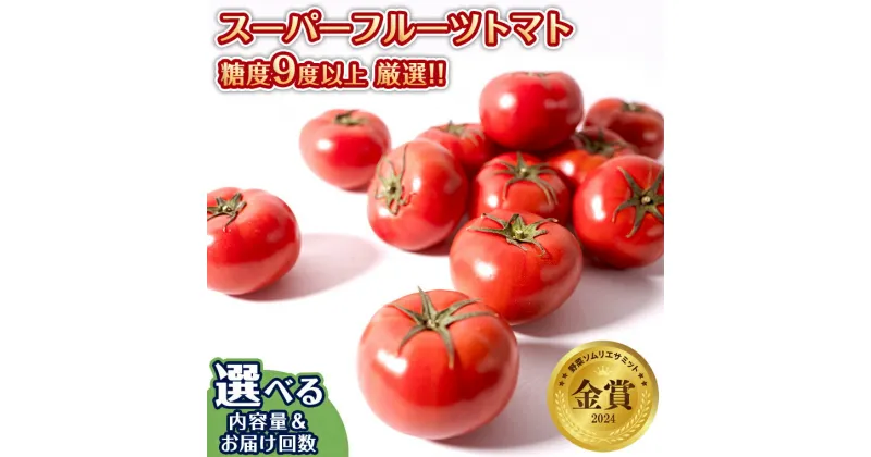 【ふるさと納税】 スーパーフルーツトマト 糖度9度 以上 ( 選べる 内容量 ＆ お届け回数 ) 大箱 中箱 小箱 1箱 2箱 定期便 野菜 フルーツトマト フルーツ トマト とまと