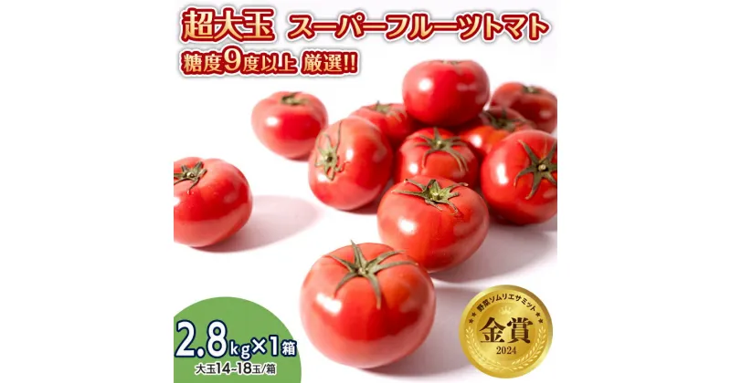 【ふるさと納税】 超大玉 スーパーフルーツトマト 大箱 約2.8kg × 1箱 【14～18玉/1箱】 糖度9度 以上 野菜 フルーツトマト フルーツ トマト とまと