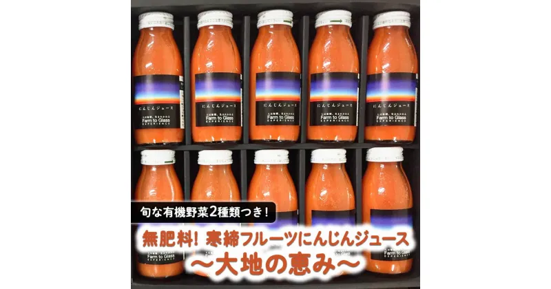 【ふるさと納税】寒締フルーツにんじんジュース～大地の恵み～旬な有機野菜2種類つき！