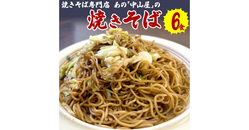 【ふるさと納税】焼きそば専門店 「 中山屋 」 焼きそば 6食セット ソース付き 冷蔵 蒸し麺 麺 減塩 やきそば