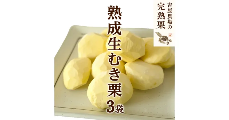 【ふるさと納税】【 吉原農場 の 完熟栗 】 熟成 生むき栗 3袋 ( 120g × 3袋 ) 完熟 栗 くり クリ 栗ごはん 贈答 ギフト 果物 フルーツ 数量限定 旬 秋 冬 正月 おせち