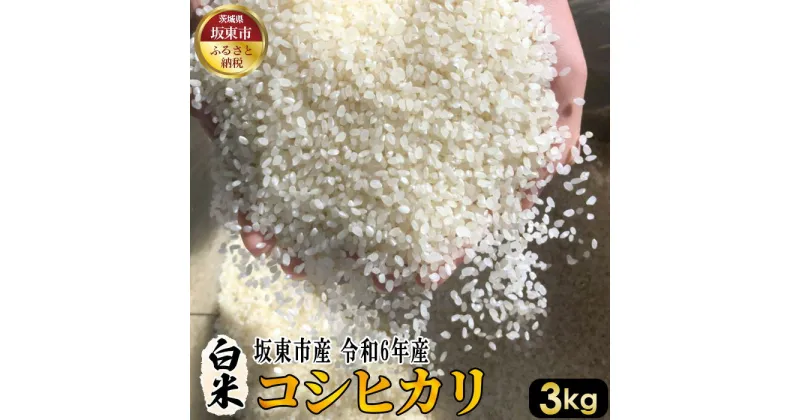 【ふるさと納税】No.387 白米　コシヒカリ3kg【令和6年産】／ 自然 お米 米 こめ 送料無料 茨城県