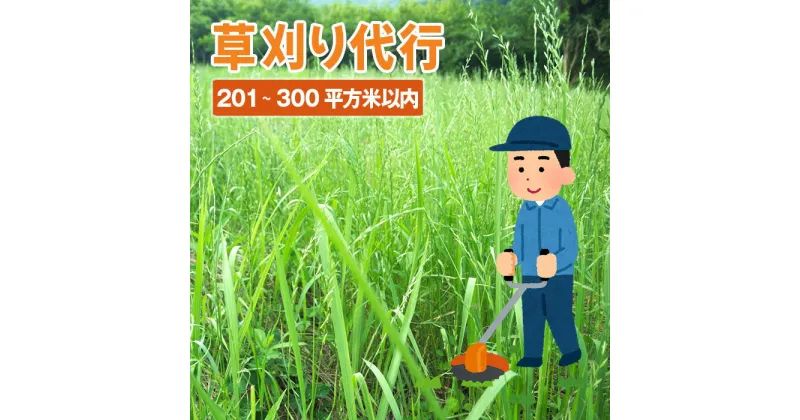 【ふるさと納税】No.758 草刈り代行サービス（201～300平方メートル以内） ／ 空地 除草作業 お手入れ 坂東市内 送料無料 茨城県