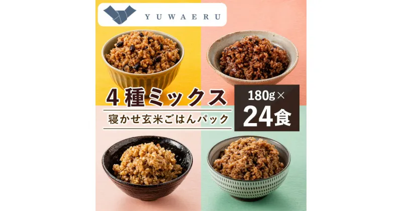 【ふるさと納税】寝かせ玄米ごはんパック　4種ミックス　180g×24食【配送不可地域：離島・沖縄県】【1387937】