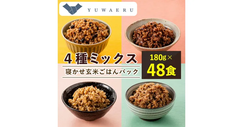 【ふるさと納税】寝かせ玄米ごはんパック　4種ミックス　180g×48食【配送不可地域：離島・沖縄県】【1387939】