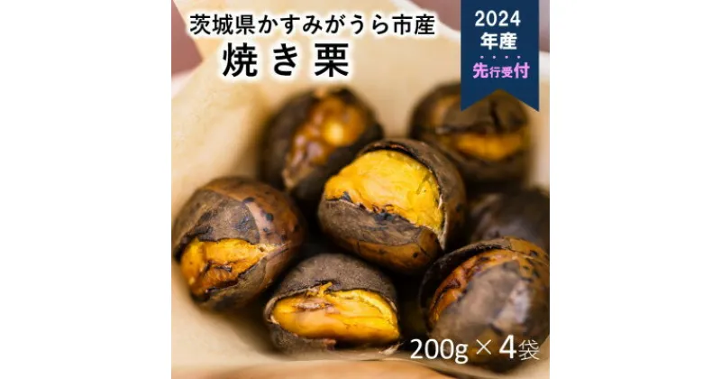 【ふるさと納税】【先行予約】かすみがうら市産　焼き栗　200g×4袋　(冷蔵)【配送不可地域：離島】【1350883】