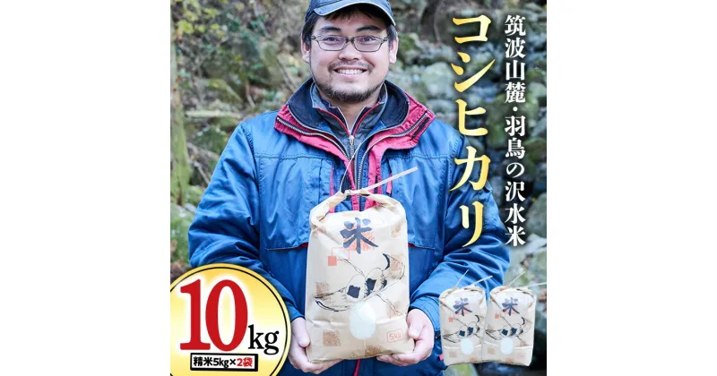 【ふるさと納税】筑波山麓 羽鳥 の 沢水米 コシヒカリ 10kg 米 お米 コメ 精米 白米 桜川市 茨城県