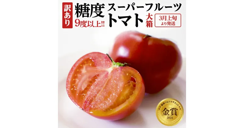 【ふるさと納税】糖度9度以上 訳あり トマト 【 2025年収穫分 先行予約 】【2025年3月上旬発送開始】《訳あり》 スーパーフルーツトマト 大箱 約2.6kg×1箱（20～35玉）糖度9度以上 トマト とまと 野菜