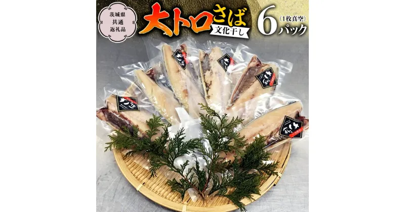 【ふるさと納税】 大トロさば文化干し 1枚真空 6パック （茨城県共通返礼品 神栖市） サバ さば 海鮮 ギフト お祝い 贈答品 真空包装 化粧箱入り 神栖市地域特産品