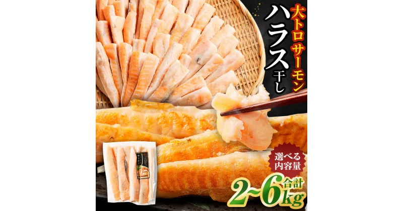 【ふるさと納税】＜選べる＞アトランティックサーモン 大トロ サーモン ハラス 干し 約2kg 約4kg 約6kg 1パック 約400g 鮭 サケ さけ 小分け 干物 一夜干し 冷凍 茨城県 神栖市 送料無料