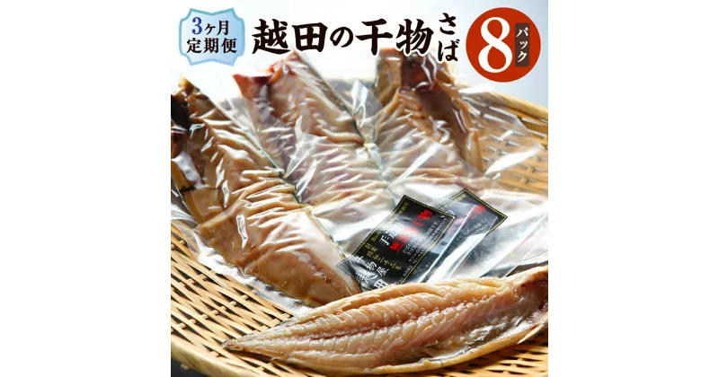 【ふるさと納税】3カ月定期便 越田の干物 さば 8枚セット 鯖 サバ 文化干し 塩 干物 定期便 3か月 神栖市 茨城県 送料無料