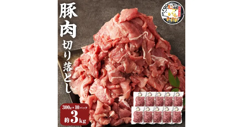 【ふるさと納税】じごいもの豚 豚肉 切り落とし 約3kg 300g×10パック 国産 豚 茨城県 神栖市 冷凍 送料無料