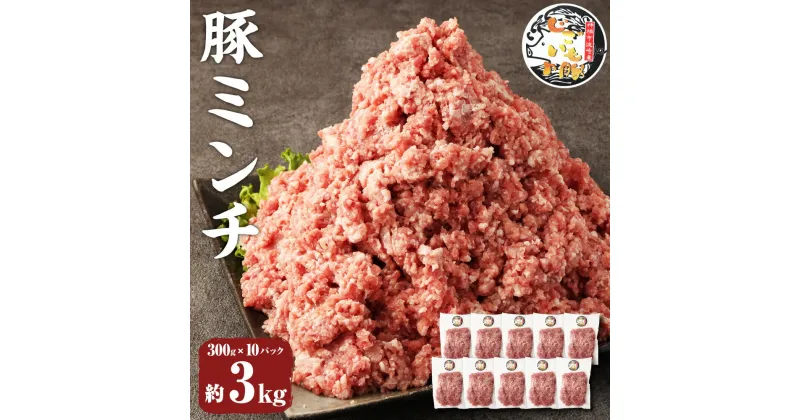 【ふるさと納税】じごいもの豚 豚肉 ミンチ 約3kg 300g×10パック 国産 豚 茨城県 神栖市 冷凍 送料無料