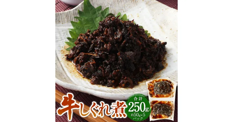 【ふるさと納税】牛しぐれ 約50g×5P（10食）計約250g しぐれ煮 牛 牛肉 甘辛 甘辛煮 佃煮 ご飯のお供 おつまみ 常温保存 お取り寄せ 茨城県 神栖市 送料無料