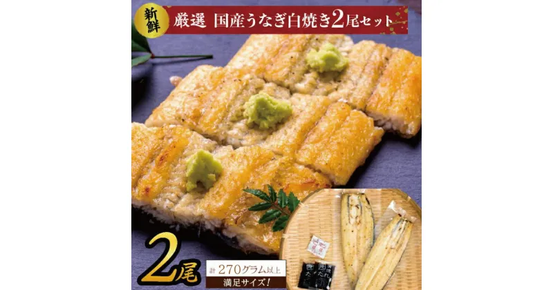 【ふるさと納税】満足サイズ！国内産うなぎ白焼（酒蒸し）2尾　計270g以上(AD-143-2)