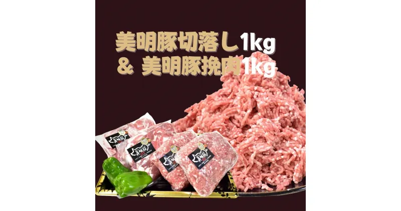 【ふるさと納税】 美明豚 切落し 500g×2 ＆ 挽肉 500g×2 計2kg | DH-2