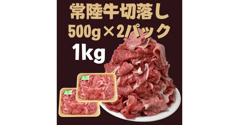 【ふるさと納税】 常陸牛 切落し 500g×2パック 計1kg | DH-11