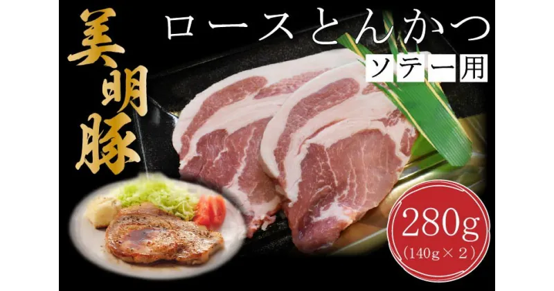 【ふるさと納税】【美明豚】ロースとんかつソテー用280g（140g×2枚）｜DT-14