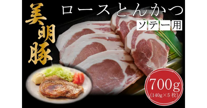 【ふるさと納税】【美明豚】ロースとんかつソテー用700g（140g×5枚）｜DT-15