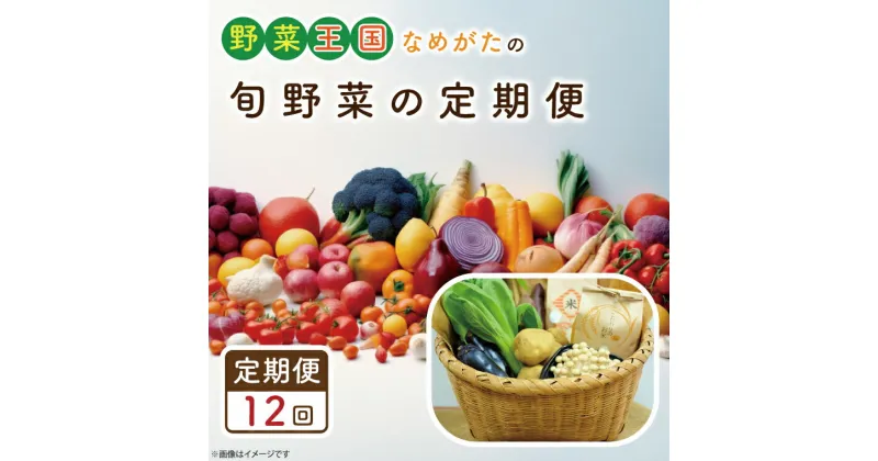 【ふるさと納税】【12ヶ月定期便】野菜王国なめがたの旬野菜の定期便（米入り）｜CU-138