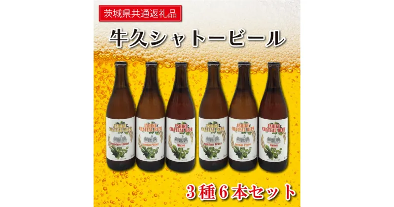 【ふるさと納税】牛久シャトービール3種類6本セット（茨城県共通返礼品 牛久市） 地ビール クラフトビール お酒 飲み比べ 詰め合わせ セット お土産 お祝い 贈り物 ギフト 贈答 記念日 国産 茨城｜FI-1