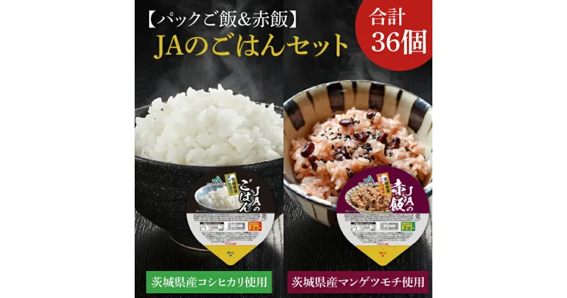 【ふるさと納税】【2024年10月より順次発送】★パックご飯・赤飯セット★JAのご飯（200g×18個）・JAの赤飯（160g×18個）(AE-84)