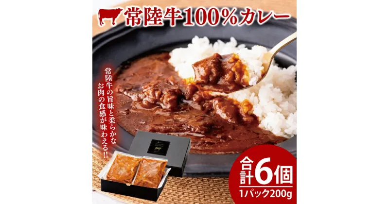 【ふるさと納税】常陸牛100％カレー 200g×6個(AP-13)