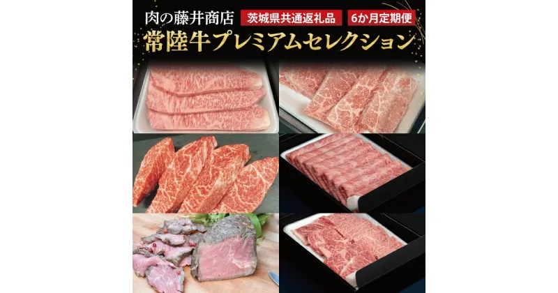 【ふるさと納税】【常陸牛】肉の藤井商店（定期便）常陸牛プレミアムセレクション ～極上の6か月～（茨城県共通返礼品）(FL-31)