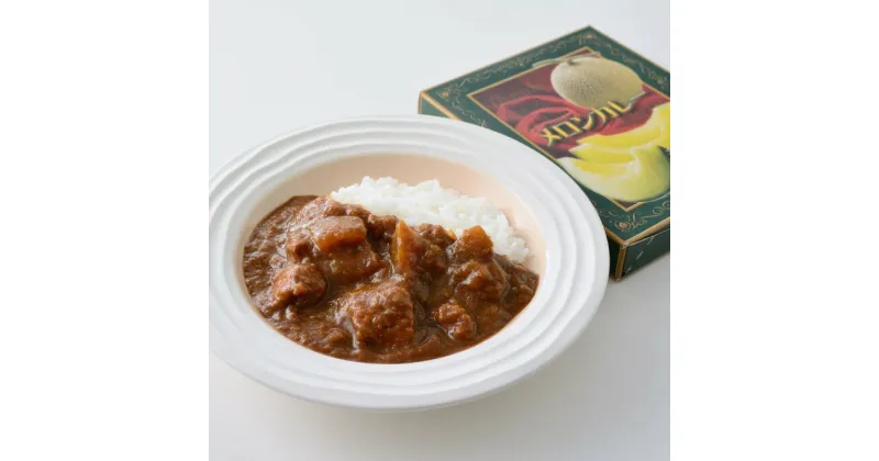 【ふるさと納税】メロンの果肉がゴロゴロ「メロンカレー」　鉾田市メロン　レトルトカレー　6袋　送料無料