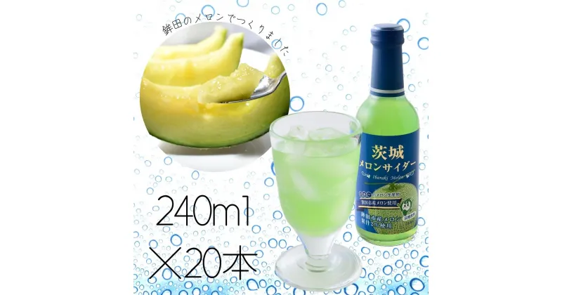 【ふるさと納税】日本一のメロン生産地・鉾田市産「茨城メロンサイダー」《240ml×20本》