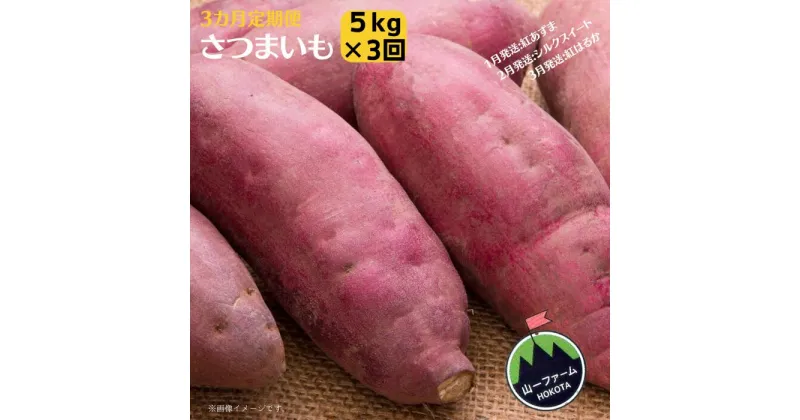 【ふるさと納税】【3ヶ月定期便】さつまいも　5kg×3回（1月安納芋・ 2月シルクスイート・ 3月紅はるか）