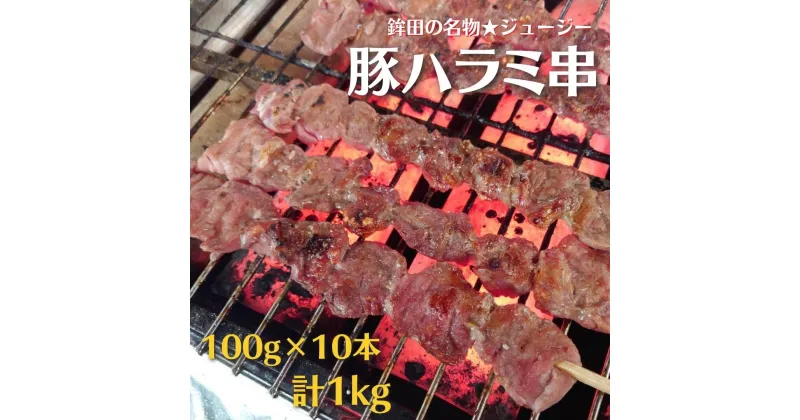 【ふるさと納税】 鉾田の名物★豚ハラミ串　100g×10本／計1kg