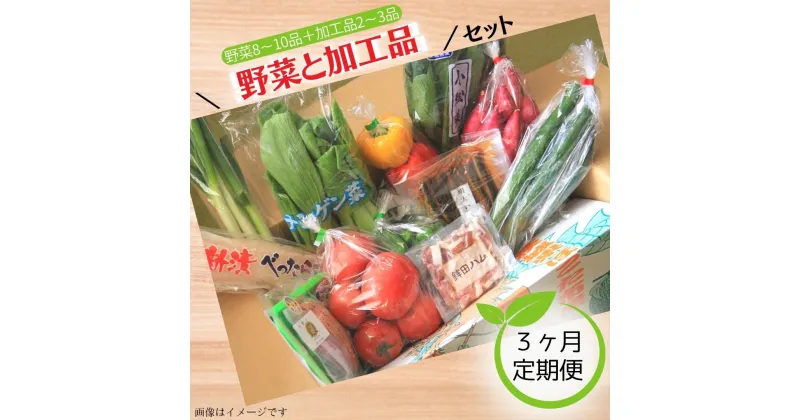 【ふるさと納税】3ヶ月定期便／旬を産地直送「旬菜館オリジナル【野菜と加工品】セット」届くまでのお楽しみ♪