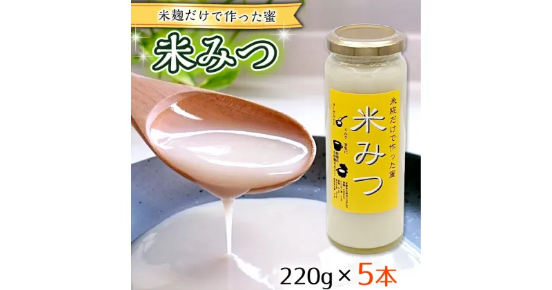 【ふるさと納税】米糀だけで作った蜜　【米みつ】×5個