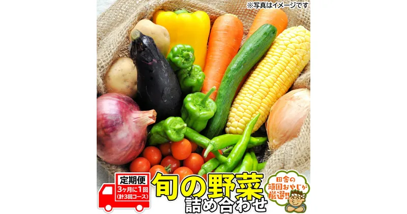 【ふるさと納税】田舎の頑固おやじ厳選！【定期便】旬の野菜詰め合わせセット3ヶ月に1回(計3回コース)