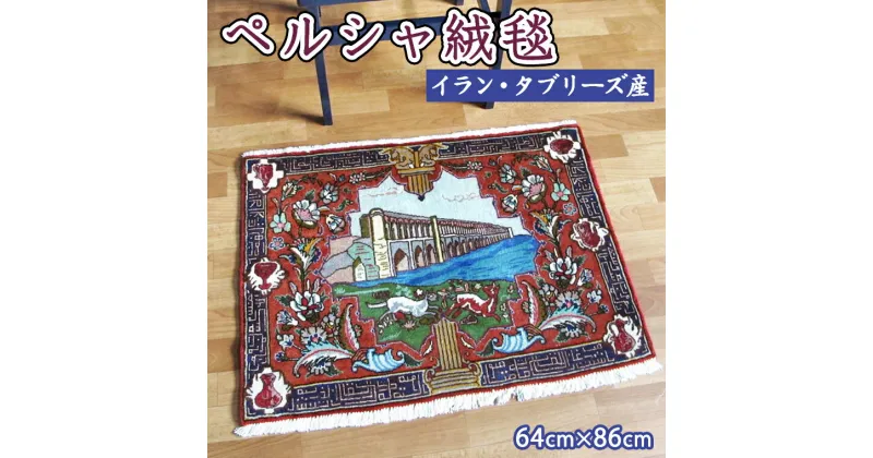 【ふるさと納税】【限定1品】ペルシャ絨毯 玄関マット 64×86cm（FS-4047） 手織り 最高級 天然 玄関